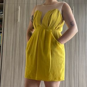 Limited Illusion neck dress WITH POCKETS